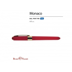 Ручка пластиковая шариковая Monaco, 0,5мм, синие чернила, красный, фото 1