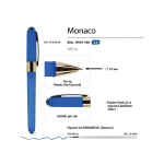 Ручка пластиковая шариковая Monaco, 0,5мм, синие чернила, ярко-синий, фото 2