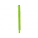 Ручка шариковая пластиковая Quadro Soft, квадратный корпус с покрытием софт-тач, зеленое яблоко, фото 3