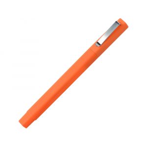 Ручка шариковая пластиковая Quadro Soft, квадратный корпус с покрытием софт-тач, оранжевый - купить оптом