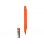 Ручка шариковая пластиковая Quadro Soft, квадратный корпус с покрытием софт-тач, оранжевый, фото 1