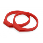 Портативные парные колонки Qjet TWS Mates с красными кольцами, черный, серебристый, красный, фото 4