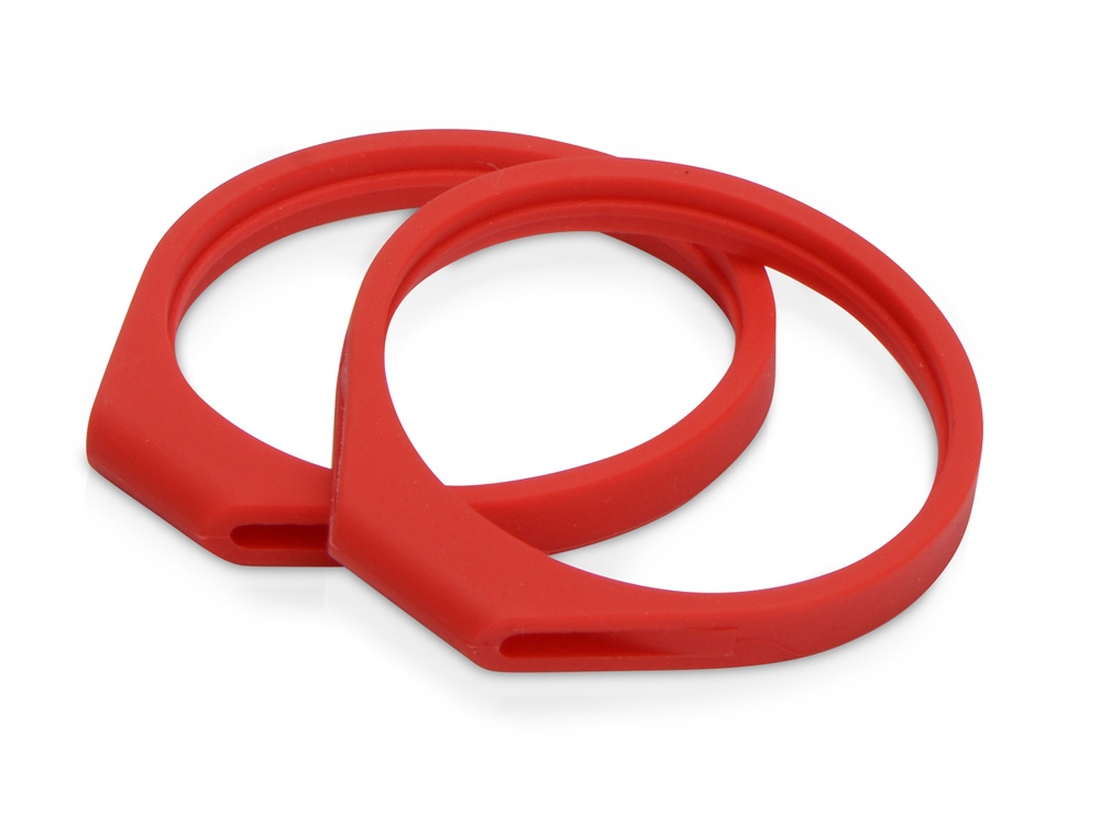Портативные парные колонки Qjet TWS Mates с красными кольцами, черный, серебристый, красный - купить оптом