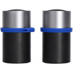Портативные парные колонки Qjet TWS Mates с синими кольцами, черный, серебристый, синий, фото 1