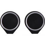 Портативные парные колонки Qjet TWS Mates с черными кольцами, черный, серебристый, фото 3