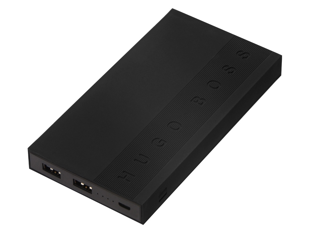 Портативное зарядное устройство Edge Black, 10000 mAh, черный матовый - купить оптом