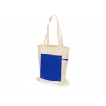 Складная хлопковая сумка для шопинга Gross с карманом, синий, фото 2