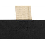 Сумка для шопинга Steady из хлопка с парусиновыми ручками, 260 г/м2, черный, фото 4