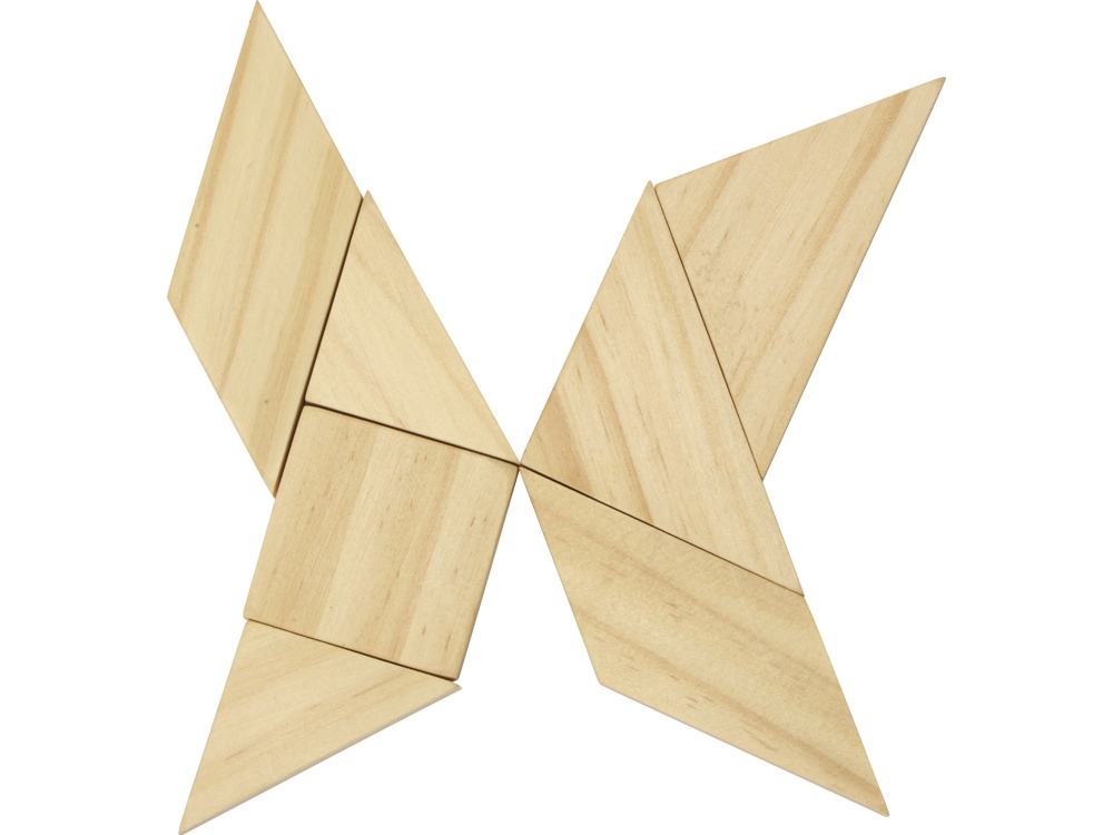 Деревянная головоломка в коробке Tangram, натуральный - купить оптом