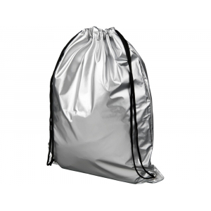 Блестящий рюкзак со шнурком Oriole, серебристый - купить оптом
