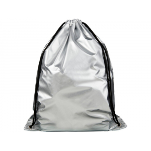 Блестящий рюкзак со шнурком Oriole, серебристый - купить оптом