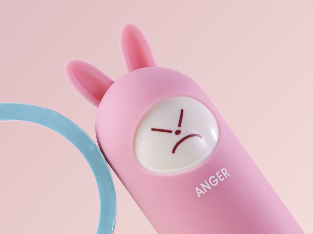 Внешний аккумулятор Rombica NEO Rabbit Anger, розовый - купить оптом