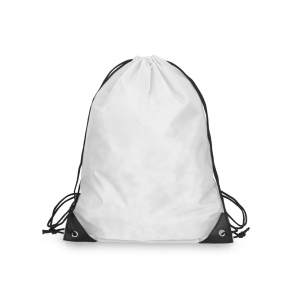 Рюкзак-мешок на шнуровке Reviver из переработанного пластика, белый - купить оптом