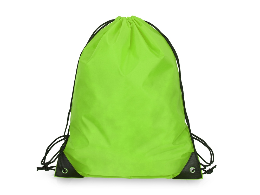 Рюкзак-мешок на шнуровке Reviver из переработанного пластика, зеленое яблоко - купить оптом