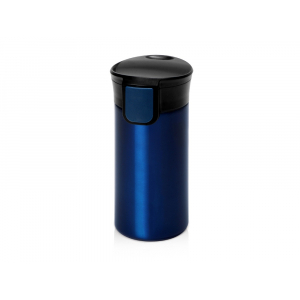 Вакуумная термокружка с кнопкой Upgrade, Waterline, темно-синий - купить оптом