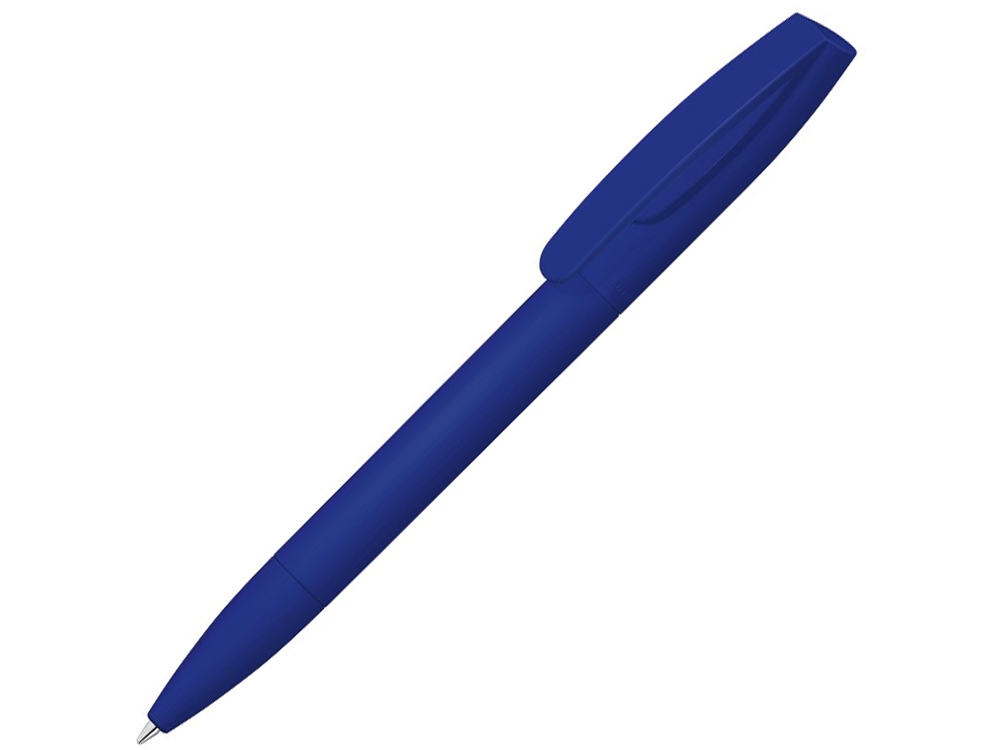 Шариковая ручка Coral Gum  с прорезиненным soft-touch корпусом и клипом., темно-синий - купить оптом