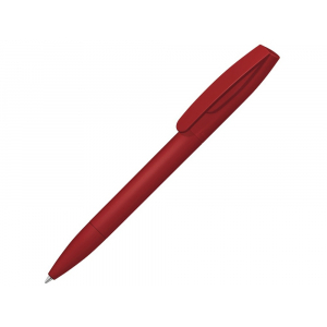 Шариковая ручка Coral Gum  с прорезиненным soft-touch корпусом и клипом., красный - купить оптом