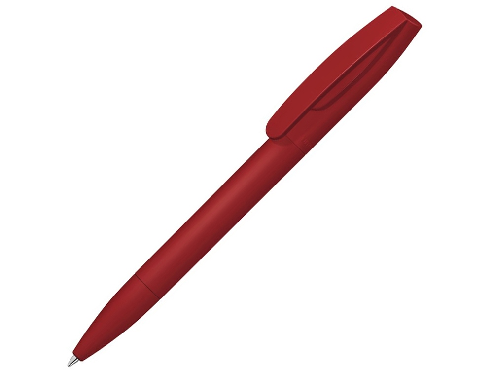 Шариковая ручка Coral Gum  с прорезиненным soft-touch корпусом и клипом., красный - купить оптом