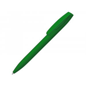 Шариковая ручка Coral Gum  с прорезиненным soft-touch корпусом и клипом., зеленый - купить оптом