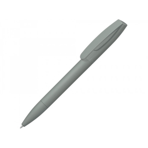 Шариковая ручка Coral Gum  с прорезиненным soft-touch корпусом и клипом., серый - купить оптом