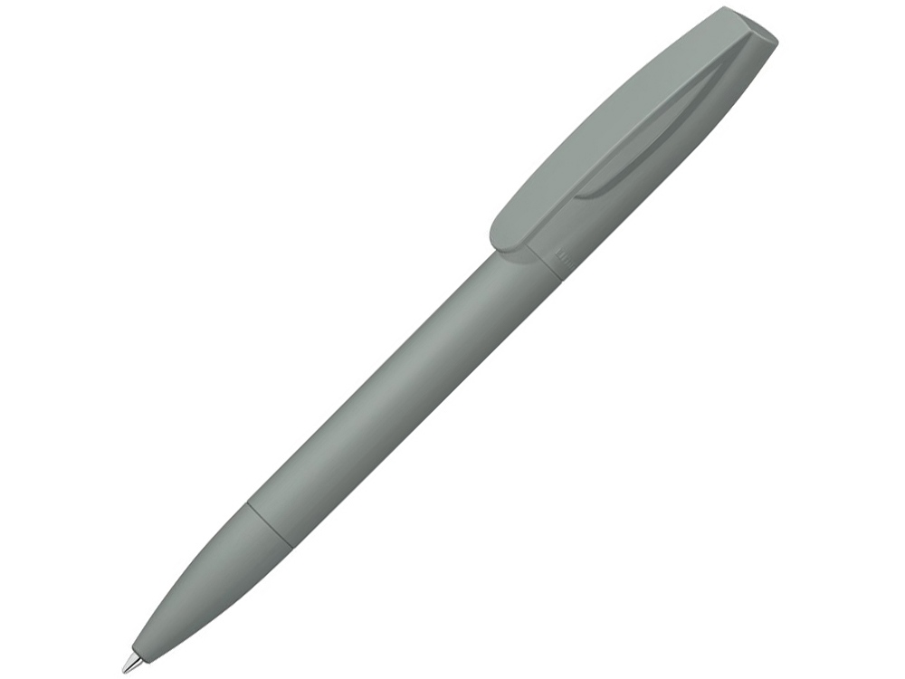 Шариковая ручка Coral Gum  с прорезиненным soft-touch корпусом и клипом., серый - купить оптом