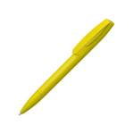 Шариковая ручка Coral Gum  с прорезиненным soft-touch корпусом и клипом., желтый