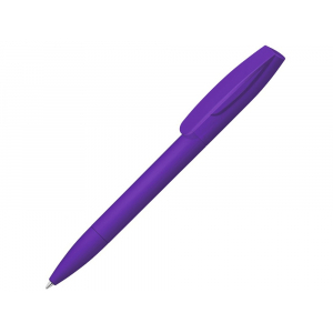 Шариковая ручка Coral Gum  с прорезиненным soft-touch корпусом и клипом., фиолетовый - купить оптом