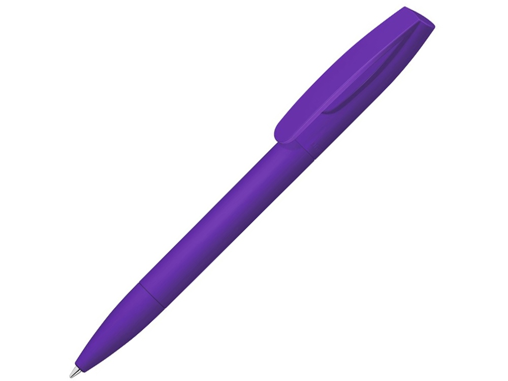 Шариковая ручка Coral Gum  с прорезиненным soft-touch корпусом и клипом., фиолетовый - купить оптом