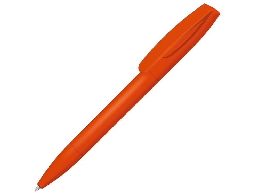 Шариковая ручка Coral Gum  с прорезиненным soft-touch корпусом и клипом., оранжевый - купить оптом