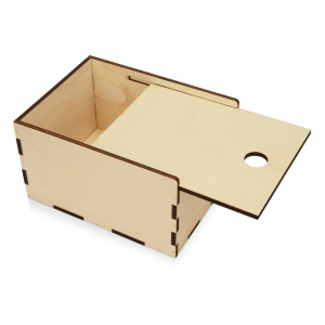 Деревянная подарочная коробка-пенал, размер М, натуральный - купить оптом