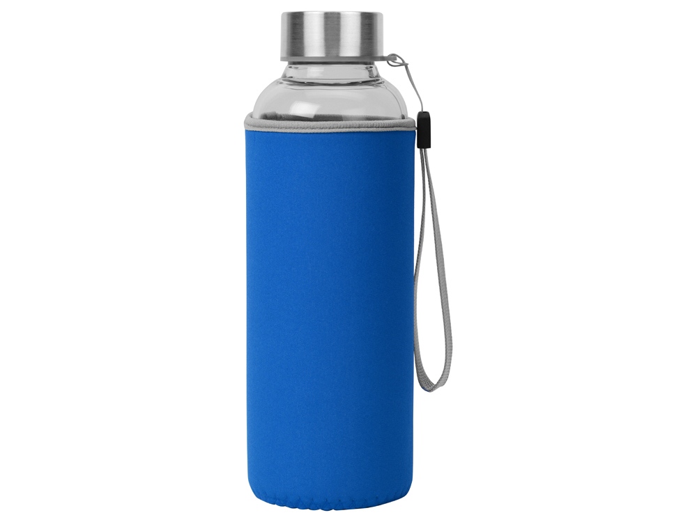 Бутылка для воды Pure c чехлом, 420 мл, синий - купить оптом