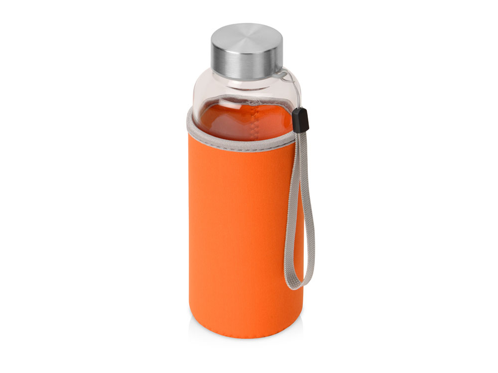 Бутылка для воды Pure c чехлом, 420 мл, оранжевый - купить оптом