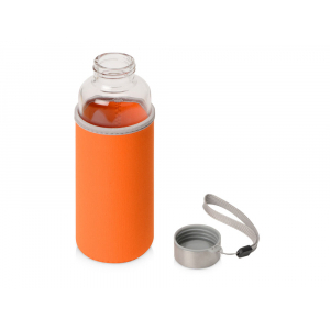 Бутылка для воды Pure c чехлом, 420 мл, оранжевый - купить оптом