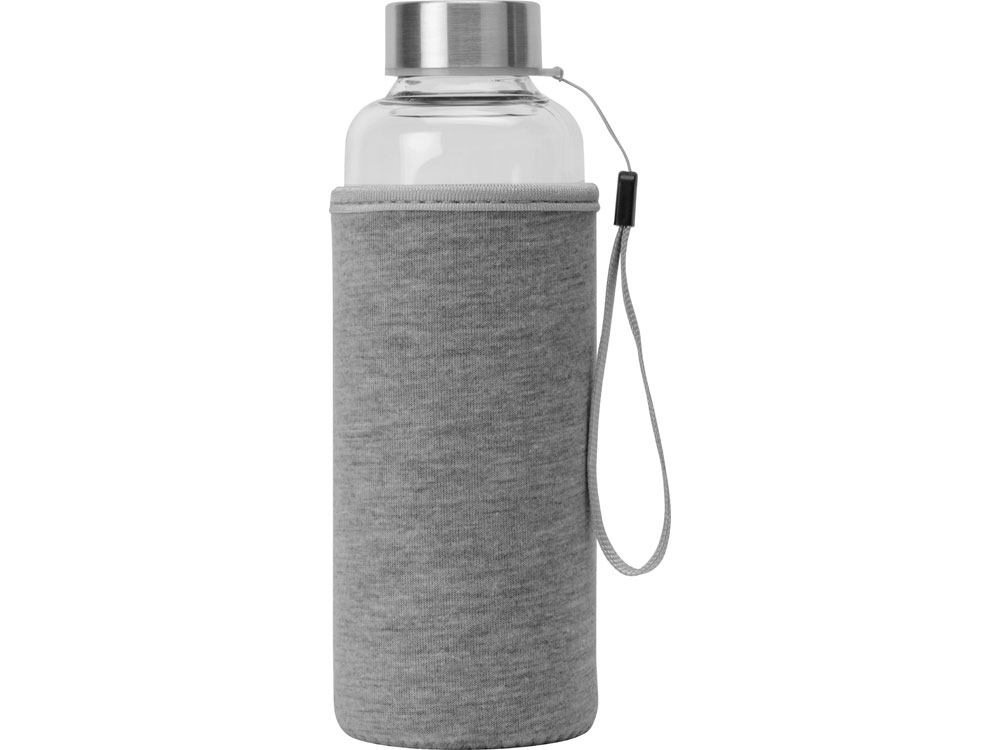 Бутылка для воды Pure c чехлом, 420 мл, серый - купить оптом