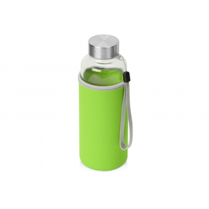 Бутылка для воды Pure c чехлом, 420 мл, зеленое яблоко - купить оптом