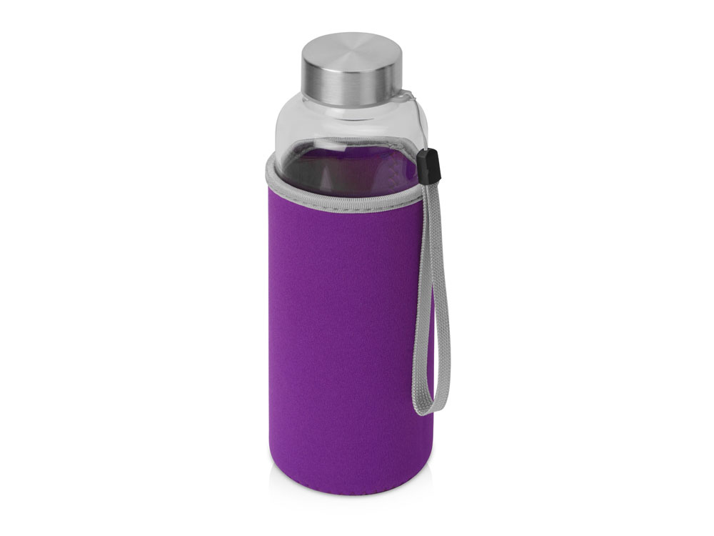 Бутылка для воды Pure c чехлом, 420 мл, фиолетовый - купить оптом