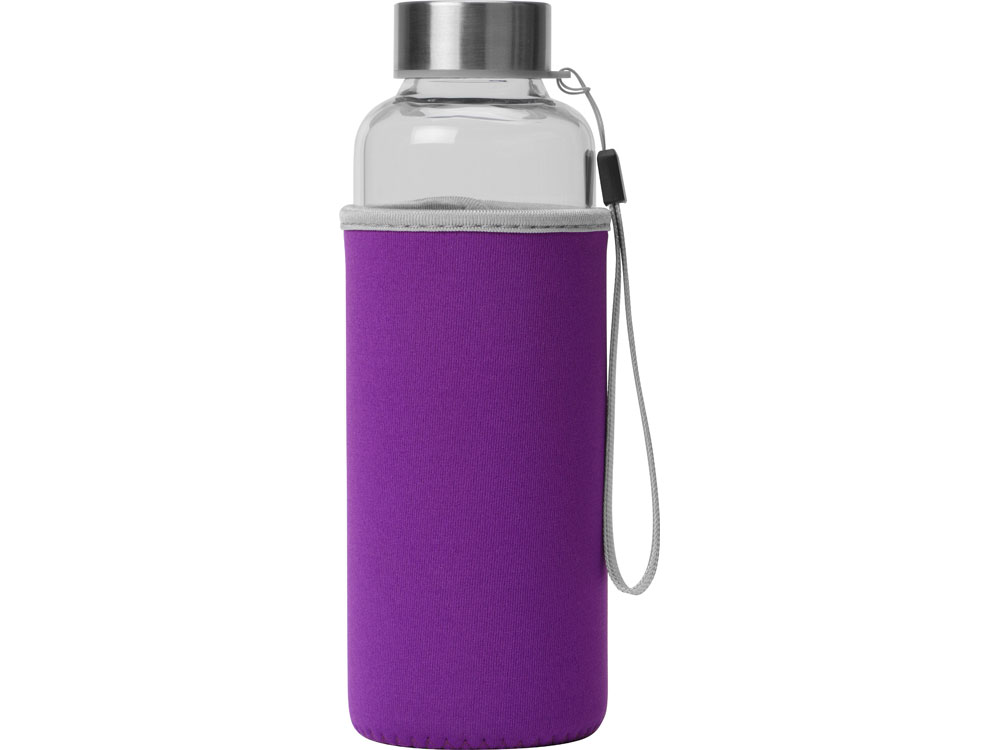 Бутылка для воды Pure c чехлом, 420 мл, фиолетовый - купить оптом