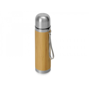 Вакуумный термос из бамбука Ямал Bamboo, натуральный, серебристый - купить оптом