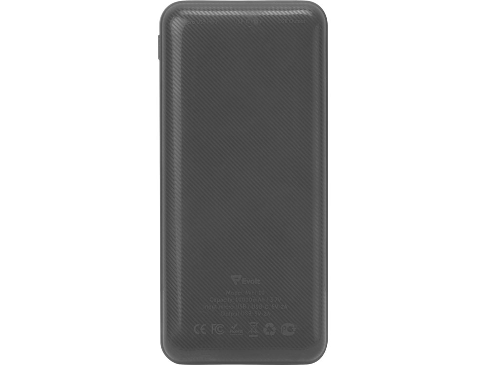 Внешний аккумулятор Evolt Mini-10, 10000 mAh, серый - купить оптом