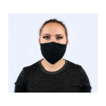 Хлопковая защитная маска для лица многоразовая анатомической формы без шва, черный, фото 2