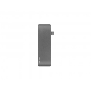 Сетевой USB адаптер/концентратор 5 в 1 Rombica Type-C M2, серый - купить оптом