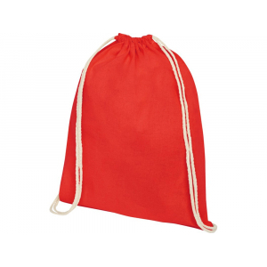 Рюкзак со шнурком Oregon хлопка плотностью 140 г/м2, красный - купить оптом