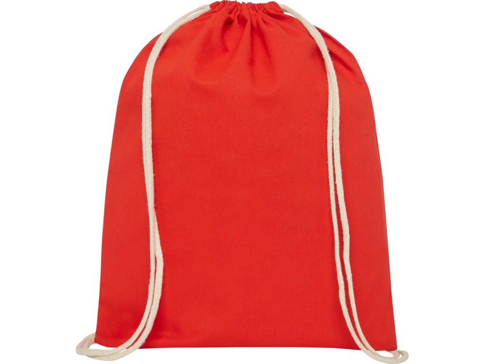 Рюкзак со шнурком Oregon хлопка плотностью 140 г/м2, красный - купить оптом