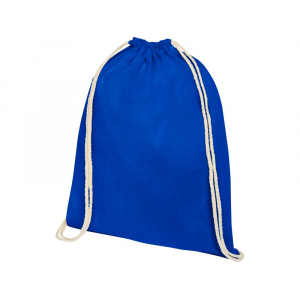 Рюкзак со шнурком Oregon хлопка плотностью 140 г/м2, синий - купить оптом