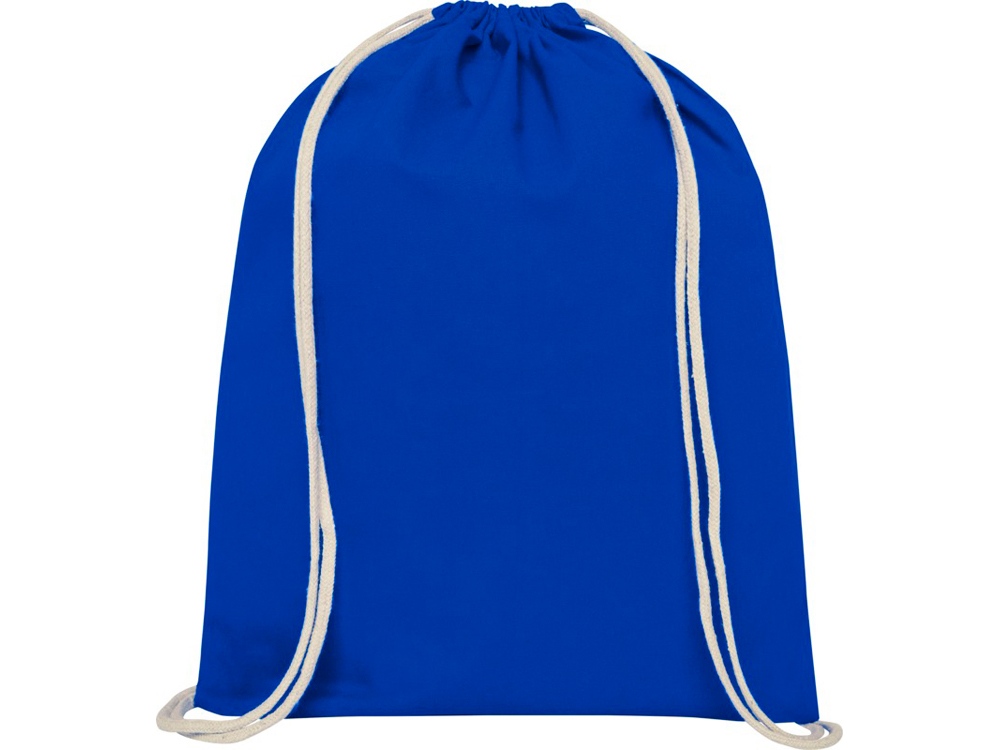 Рюкзак со шнурком Oregon хлопка плотностью 140 г/м2, синий - купить оптом