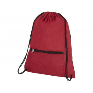 Складной рюкзак со шнурком Hoss, heather dark red, темно-красный - купить оптом