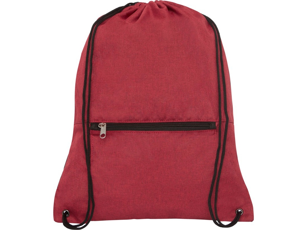 Складной рюкзак со шнурком Hoss, heather dark red, темно-красный - купить оптом