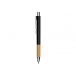 Ручка металлическая шариковая Sleek, черный/бамбук, фото 2