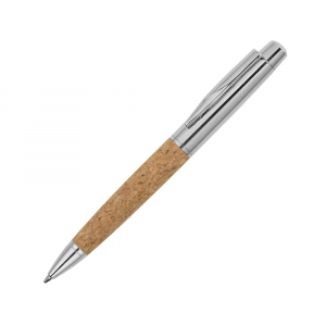 Ручка металлическая шариковая Cask, хром/бамбук - купить оптом