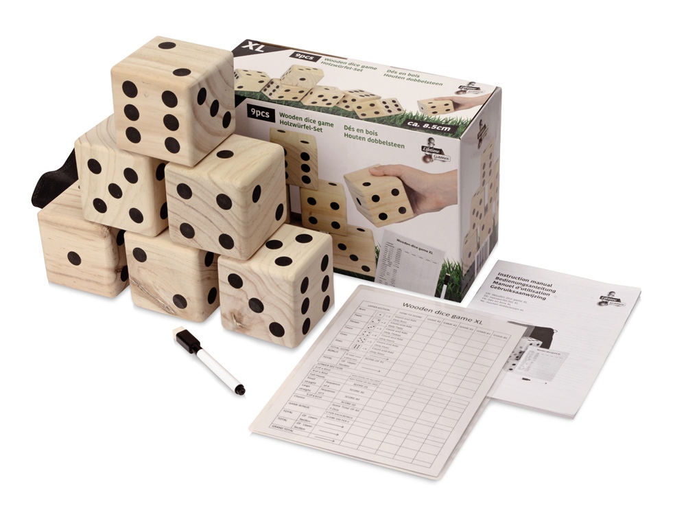 Деревянная игра в кости, XL Dice, натуральный - купить оптом